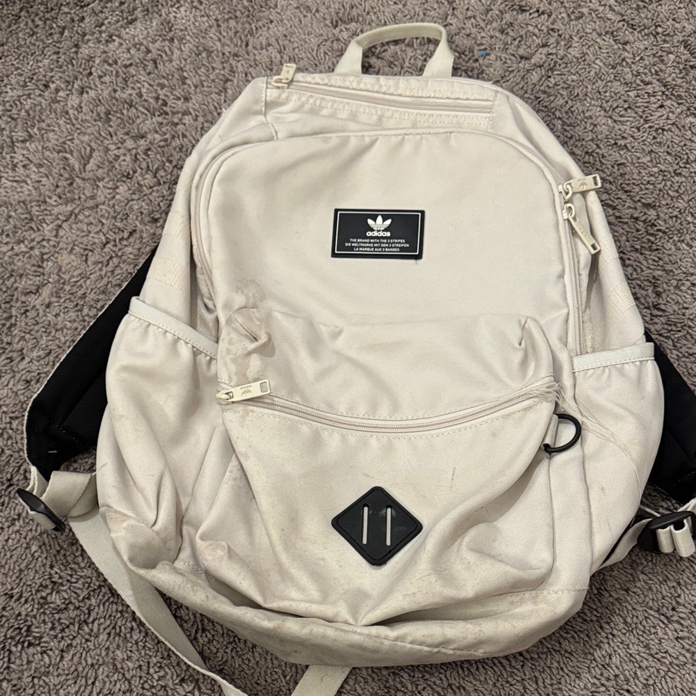 Adidas Off-White and Black Men's Backpack